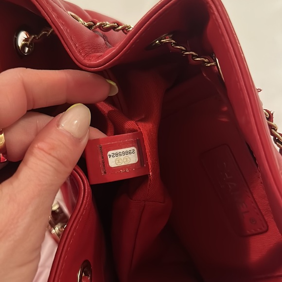 Chanel Cc Chain Drawstring Bucket Bag Quilted Lambskin Mini Satchel - Picture 10 of 15